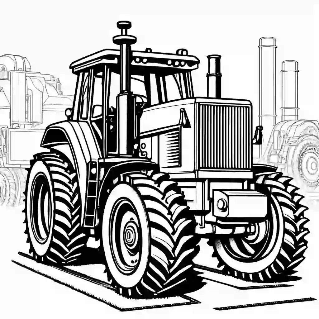 Industrial Tractors coloring pages